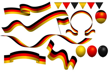 set element design german flag for banner, poster