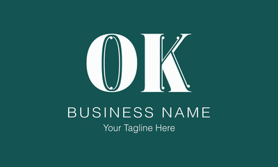 OK O ok initial logo | initial based abstract modern minimal creative logo, vector template image. luxury logotype logo, real estate homie logo. typography logo. initials logo