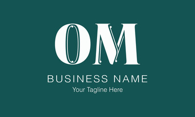 OM O om initial logo | initial based abstract modern minimal creative logo, vector template image. luxury logotype logo, real estate homie logo. typography logo. initials logo