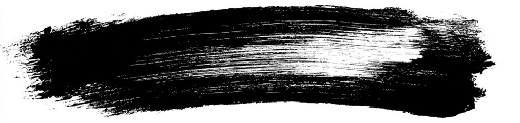 Black paint brush stroke with lighter center