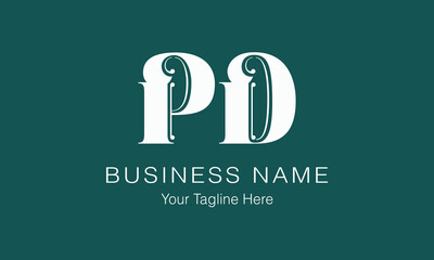 PD P pd initial logo | initial based abstract modern minimal creative logo, vector template image. luxury logotype logo, real estate homie logo. typography logo. initials logo