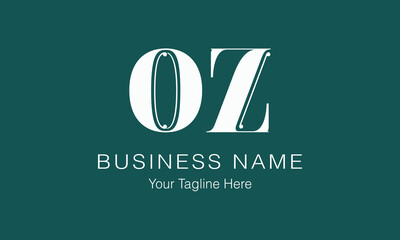 OZ O oz initial logo | initial based abstract modern minimal creative logo, vector template image. luxury logotype logo, real estate homie logo. typography logo. initials logo