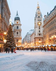 Festive Vienna Winter Scene Christmas