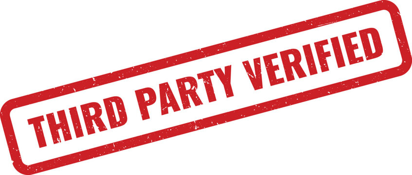 Red rectangular stamp clearly showing the words THIRD PARTY VERIFIED