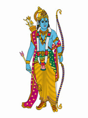 hand drawn digital art of lord ram