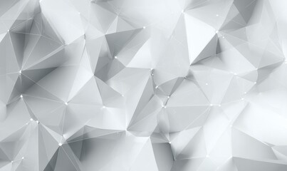 Abstract white polygonal network