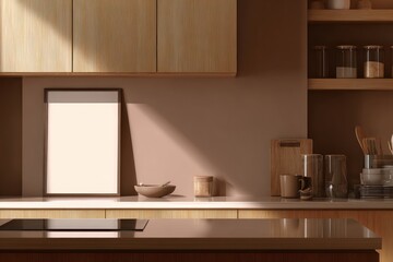 A sunlit modern kitchen interior