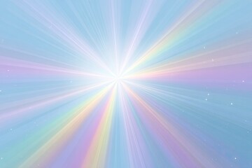 Obraz premium Pastel radiant burst, light rays, soft colors