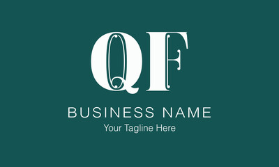 QF Q qf initial logo | initial based abstract modern minimal creative logo, vector template image. luxury logotype logo, real estate homie logo. typography logo. initials logo