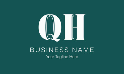 QH Q qh initial logo | initial based abstract modern minimal creative logo, vector template image. luxury logotype logo, real estate homie logo. typography logo. initials logo