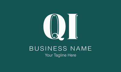 QI Q qi initial logo | initial based abstract modern minimal creative logo, vector template image. luxury logotype logo, real estate homie logo. typography logo. initials logo