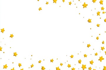 Gold stars scattered on white background (1)