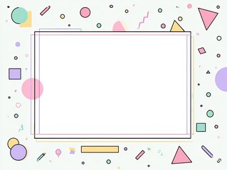 Pastel geometric shapes frame (1)