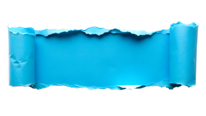 blue torn paper