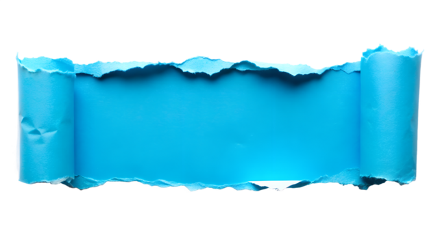 blue torn paper