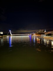 night view of the city bratislava