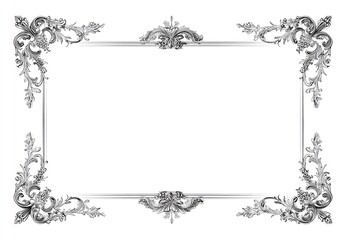 Ornate, rectangular frame with detailed, stylized floral designs