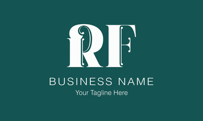 RF R rf initial logo | initial based abstract modern minimal creative logo, vector template image. luxury logotype logo, real estate homie logo. typography logo. initials logo