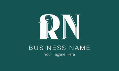 RN R rn initial logo | initial based abstract modern minimal creative logo, vector template image. luxury logotype logo, real estate homie logo. typography logo. initials logo