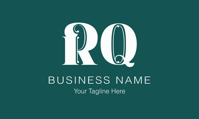 RQ R rq initial logo | initial based abstract modern minimal creative logo, vector template image. luxury logotype logo, real estate homie logo. typography logo. initials logo