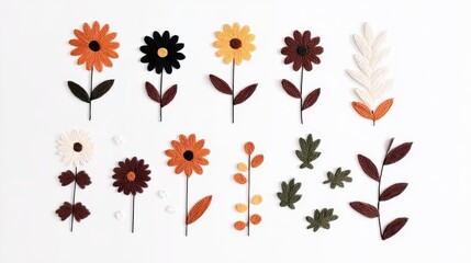 Textured dimensional embroidery on white base for artisanal branding