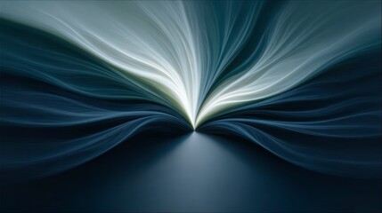 Fototapeta premium Abstract flowing luminous lines creating an explosion of light and shadow