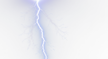 Lightning Bolt Strike, Lightning, Thunder Bolt, Thunderstorm Effect, Light Bolt Effect, Lightning Bolts - Isolated On PNG Cutout or Transparent and White Background
