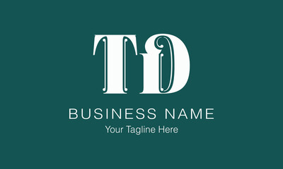 TD T td initial logo | initial based abstract modern minimal creative logo, vector template image. luxury logotype logo, real estate homie logo. typography logo. initials logo