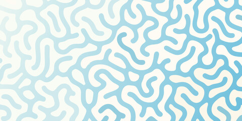 Abstract blue and white organic pattern with gradient