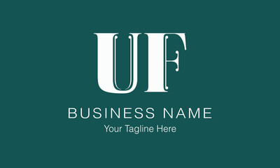 UF U uf initial logo | initial based abstract modern minimal creative logo, vector template image. luxury logotype logo, real estate homie logo. typography logo. initials logo