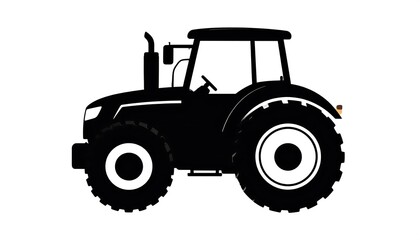 Obraz premium Tractor silhouette