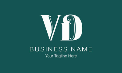 VD V vd initial logo | initial based abstract modern minimal creative logo, vector template image. luxury logotype logo, real estate homie logo. typography logo. initials logo