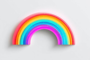 Vibrant rainbow arch, glossy effect