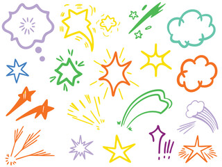 Colorful arrows and stars seamless pattern with seasonal decorative elements