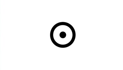 Simple black circle with a central black dot on a white background