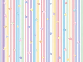 Pastel rainbow stripes with scattered stars.  A background design featuring vertical stripes of soft pastel colors, including pinks, purples, blues, and yellows.  