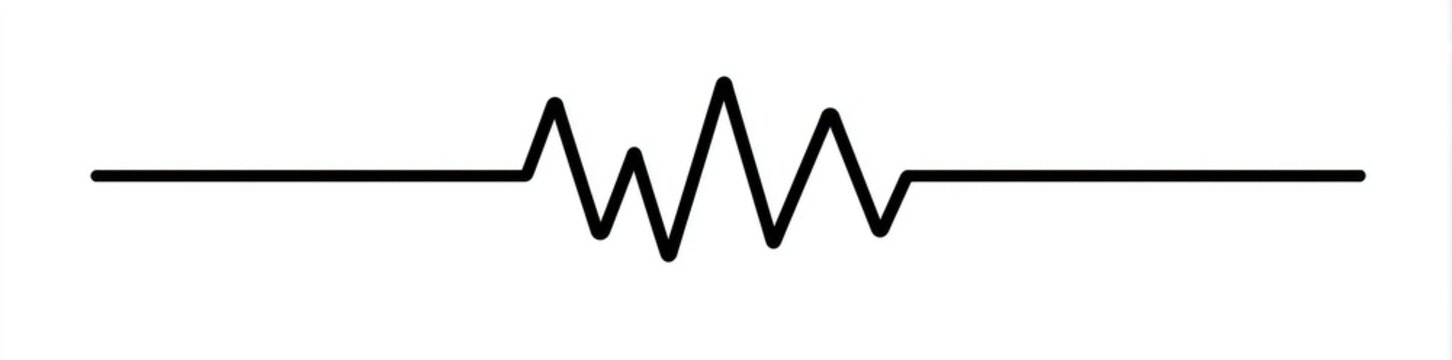 Simple electrical schematic of a variable resistor