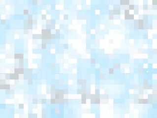 Obraz premium Abstract pixelated background of light blue and white squares