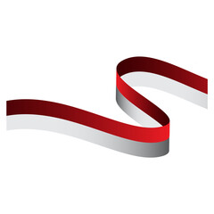 Obraz premium red ribbon on white background