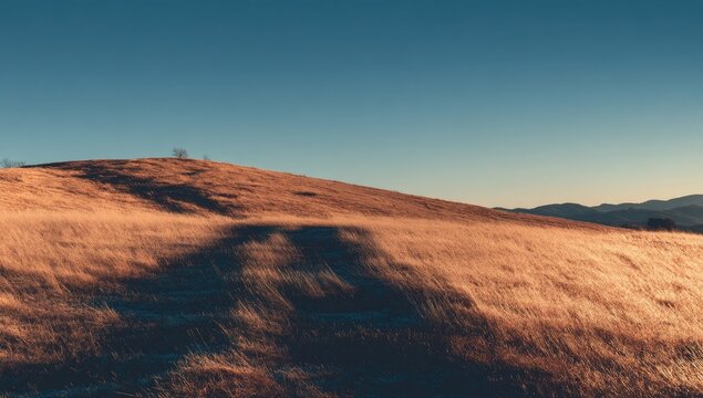 Golden hilltop at dawn - Powered by Adobe