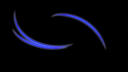 Long exposure of motorways as speed. Neon spiral lines in yellow blue and purple colors. Image of speed motion on the road. spirals and arcs. vector illustration