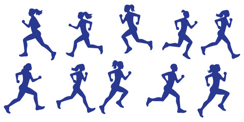 Running Silhouettes Clipart