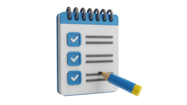 Achieve goals with a modern checklist and pencil, perfect for business, education, and lifestyle planning, visualize success, staying organized, and productivity