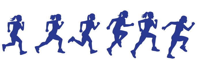 Running Silhouettes Clipart