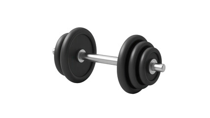 Fototapeta premium Sculpt your fitness goals with this sleek dumbbell, perfect for gym promotions, fitness blogs, and workout apps, inspiring strength and dedication in every click