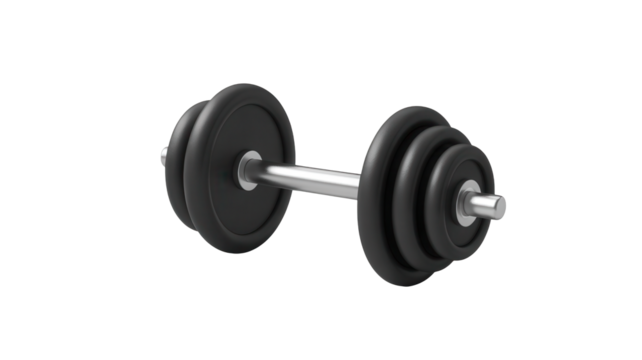 Sculpt your fitness goals with this sleek dumbbell, perfect for gym promotions, fitness blogs, and workout apps, inspiring strength and dedication in every click