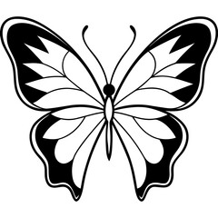 Minimalist Butterfly Vector Elegant Line Art Design for Tattoos & Prints