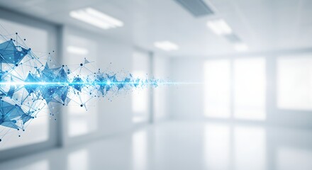 Abstract digital technology background, futuristic network connection concept