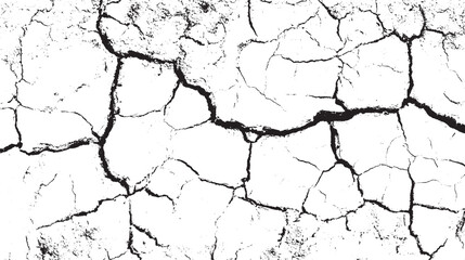 Abstract background of grunge white, black damaged rusty crack and scratch wall texture design. gray Sketch crack texture. Ground cracks, breaks on land surface from earthquake. old wall background 
