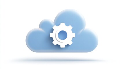 Unlock seamless cloud operations with this dynamic gear and data icon symbolizing efficient digital transformation and technological advancement.